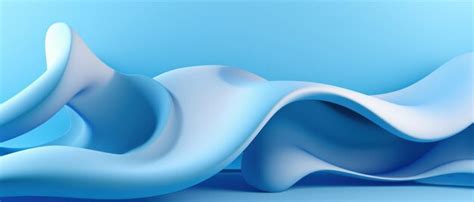 Premium AI Image | Elegant 3D abstract with light blue shapes