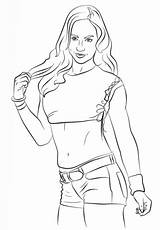 WWE Aj Lee coloring Page  Free Printable Coloring Pages sketch template