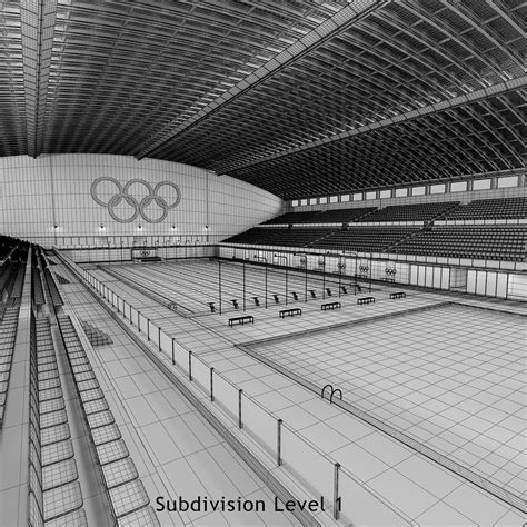 3d olympic sport swimming pool