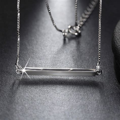 Sterling Silver Bar Necklace for Women | SAVE 30% Now – Jewelrify