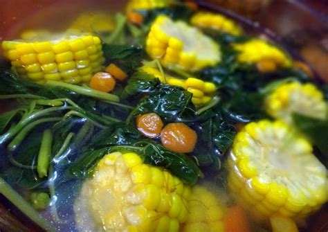 Sayur Bayam (healthy spinach and corn soup) Recipe by Julie Baskara - Cookpad