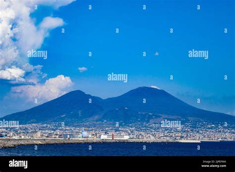 A view of Mount Vesuvius from Naples Stock Photo - Alamy