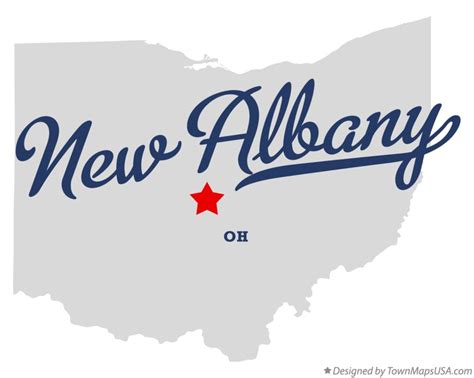 Map of New Albany, OH, Ohio