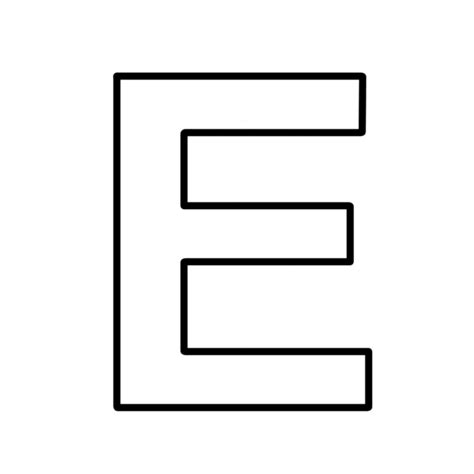 Letters and numbers - Letter E block capitals