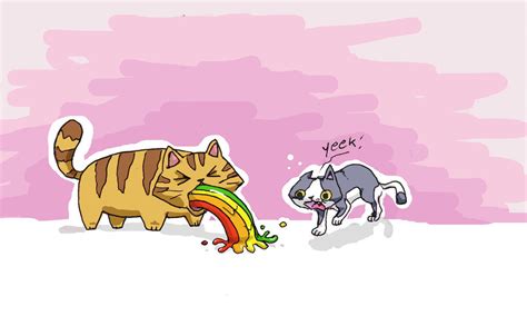 Puking Rainbows Cat by Lyrin93 on deviantART