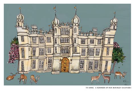 Fine Art Print - Burghley House Fine Art Print - by Katie Cardew