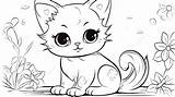 Mewarnai Gambar Kucing sketch template