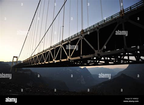 --FILE--View of the Sidu River Bridge crossing the valley of the Sidu ...