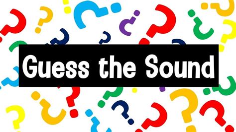 Guess the Sound Game | 20 Sounds to Guess - YouTube | Classroom games ...