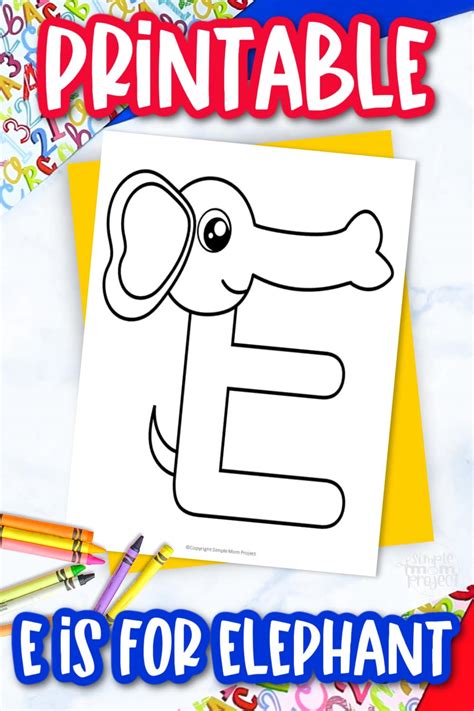 Free Printable Letter E Coloring Page – Simple Mom Project