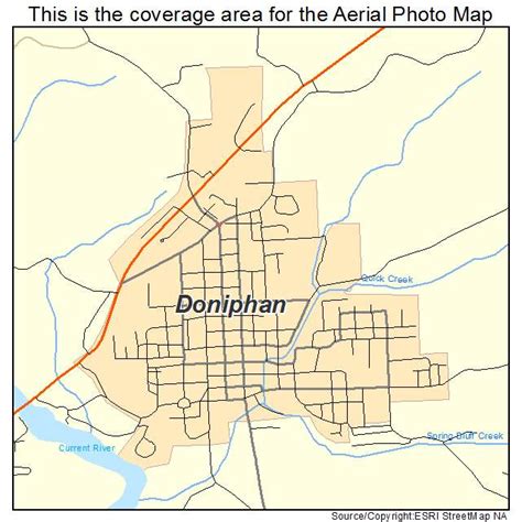 Aerial Photography Map of Doniphan, MO Missouri