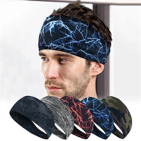 Newest 1PC Absorbent Hair Bands Men and Women Men Sweatband Sweat Headband For Cycling ...