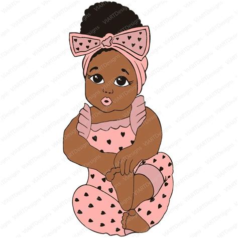 Peekaboo girl with puff afro ponytails PNG,JPG, Cute black African American,birthday baby shower ...