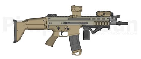 FN Herstal Mk. 16 MOD 0 (SCAR-L), Custom by BaggitsinBed on DeviantArt