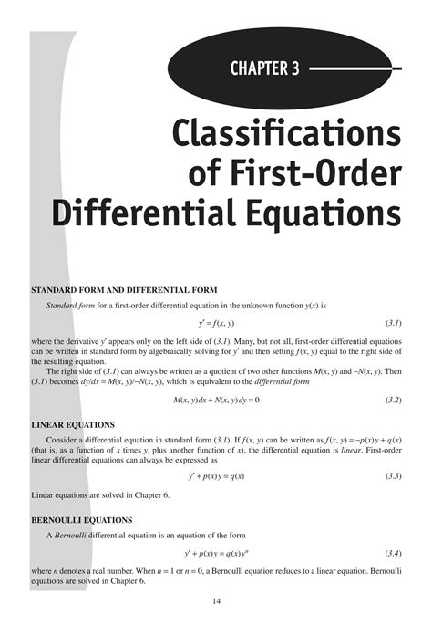 SOLUTION: Outline of differential equations chapter 3 classifications ...