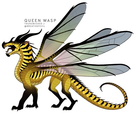 breathofevil on Tumblr: Design 19 | Wasp the HiveWing Blank HiveWing illustration by Joy Ang ...