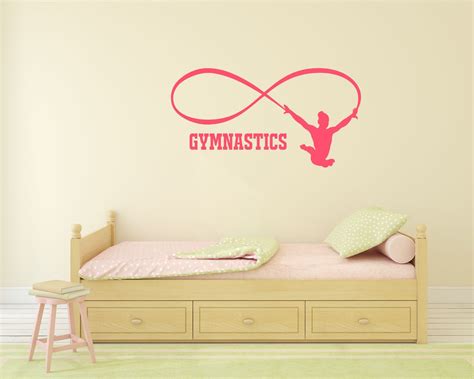 Infinity Gymnastics Gymnast Sign Symbol Vinyl Wall Words Decal | Etsy