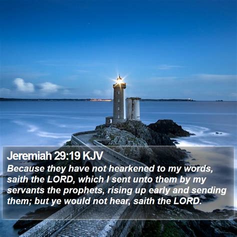 Jeremiah 29:19 KJV Bible Verse Images