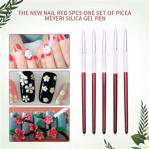 5PCS nail brushes nail art tool set UV Gel Acrylic Nail Art Brush Painting Pen Set Nail Manicure ...