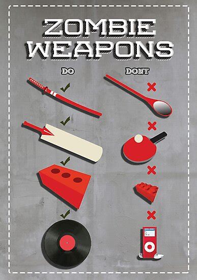 "Zombie weapons checklist" Photographic Prints by SixPixeldesign ...