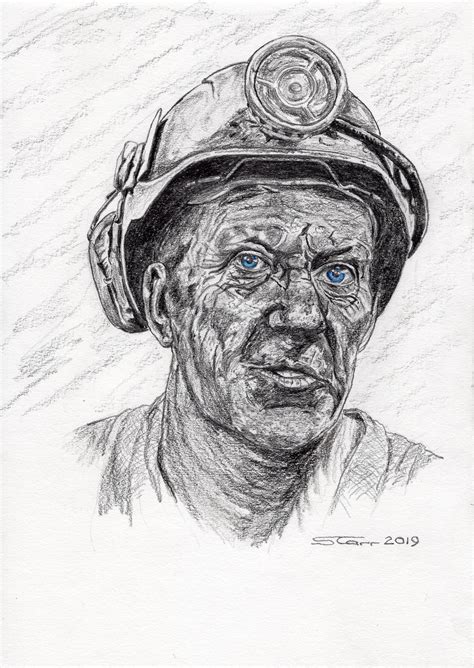 End of the final shift. - Coal Miner | Art pictures, Art sketches pencil, Drawings