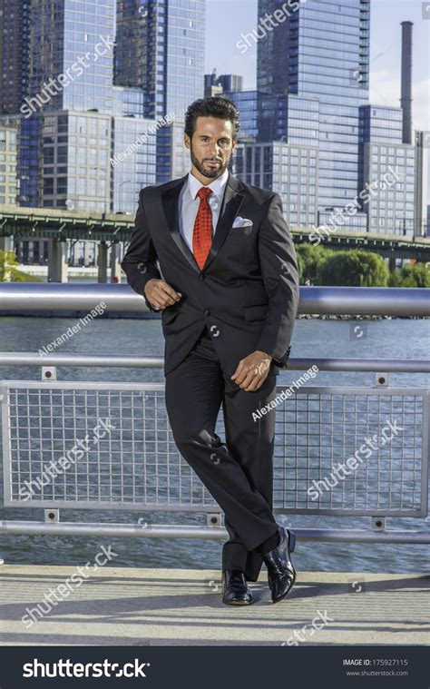 Dressing Black Suit Red Tie Leather Stock Photo 175927115 | Shutterstock