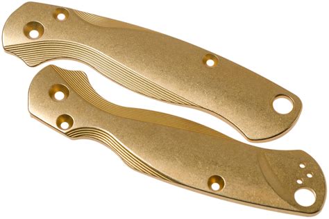 Flytanium Spyderco Paramilitary 2 Lotus Scales, brass | Advantageously shopping at ...