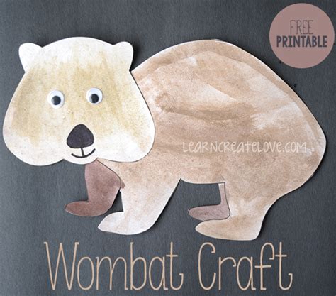 Wombat Printable Craft