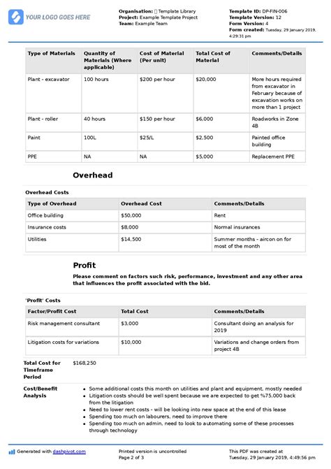 Free Construction Cost Analysis template (Better than excel and PDF)