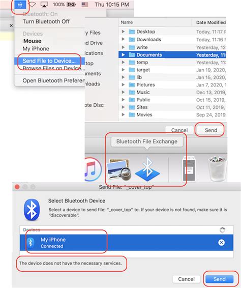 Send File over Bluetooth - macOS to iPhone