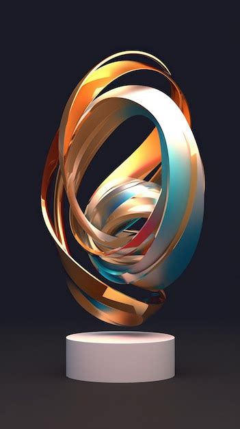 Premium AI Image | Modern Abstract Sculpture with Sleek Lines and ...