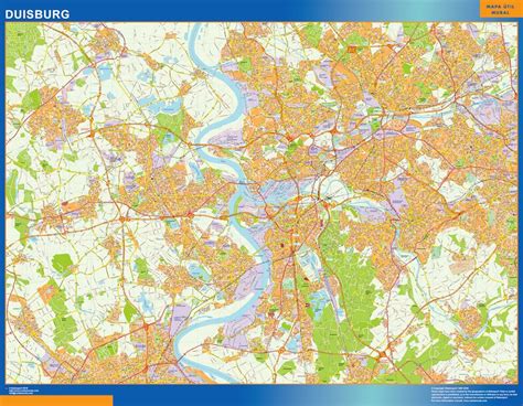 Duisburg wall map in Germany | Wall maps of countries of the World