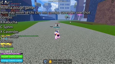 cavender one shot combo in Blox Fruit| UP 15 - YouTube