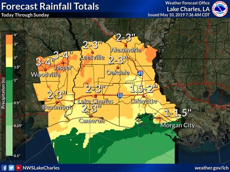 NWS Lake Charles weather update: noon Fri 5.10.19 - Orange Leader | Orange Leader