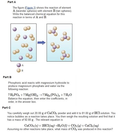 Solved Part A The figure (Figure 1) shows the reaction of | Chegg.com