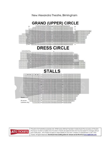 Alexandra Theatre Birmingham Seating Plan for Shows & Musicals