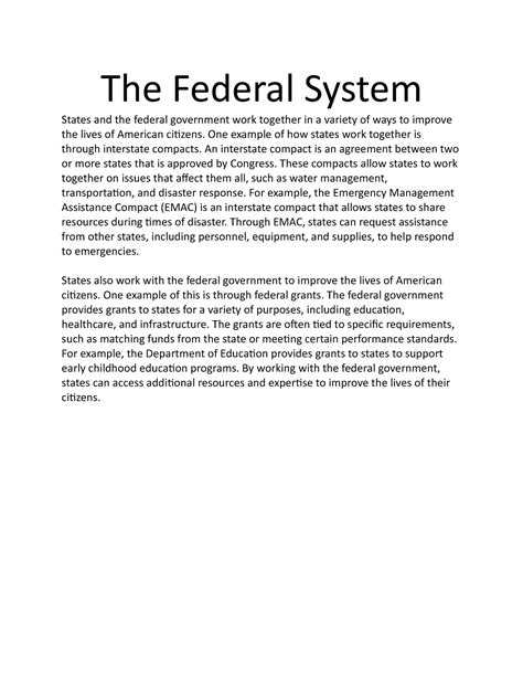 The Federal System - The Federal System States and the federal ...