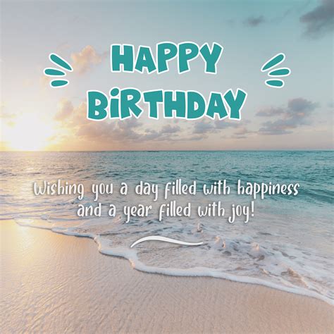 Free Happy Birthday Image With Beach and Sunset - birthdayimg.com