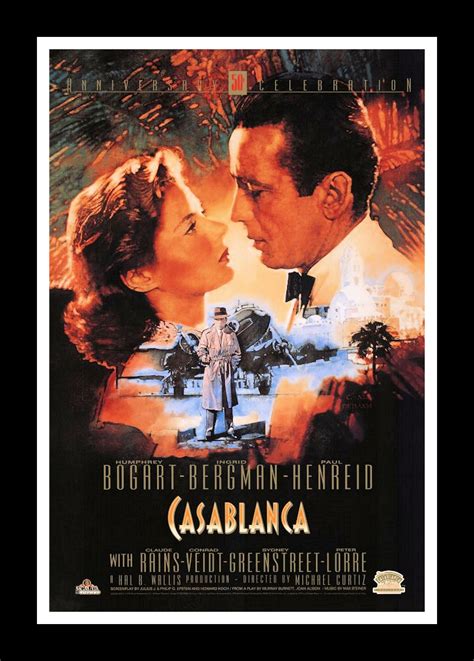 Casablanca Movie Poster • $35.00 - Frame is Included • 16” x 22” Comes ...