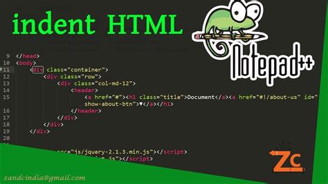 How to indent HTML tags in Notepad++ - YouTube