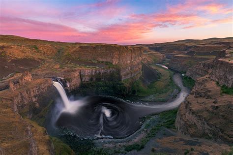 Wallpaper Palouse Falls State Park Washington sunset - free pictures on Fonwall