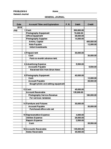 Books of Accounts Templates | PDF