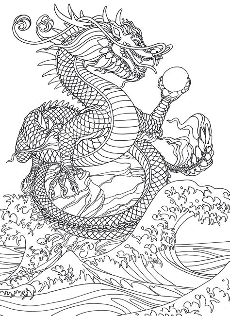 SReimann Artwork | Dragon coloring page, Water dragon, Coloring books