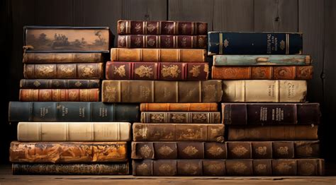 Premium AI Image | Pile of books background