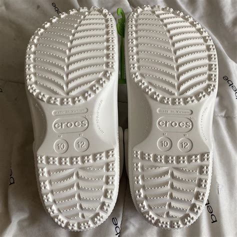 NEW white crocs unisex size 10 mens, size 12... - Depop