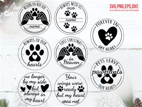 1 Memorial Dog Ornament Svg Designs & Graphics