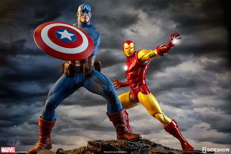 Captain America Avengers Assemble Statue by Sideshow Collectibles | ActionFiguresDaily.com