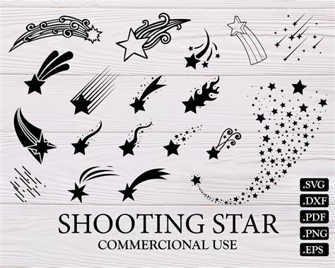 SHOOTING STAR SVG, star svg, shooting star, shooting stars svg, star clipart, star silhouette ...