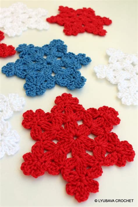 Crochet Snowflake PATTERN-Snowflake Coasters DIY Christmas