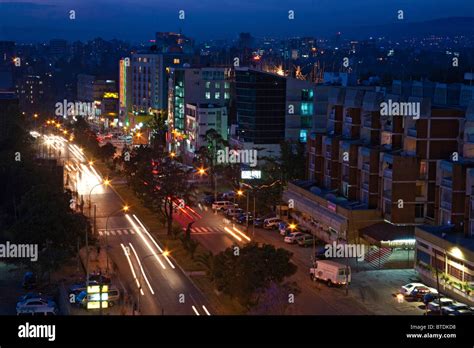 Aerial view of Addis Ababa at night Stock Photo - Alamy